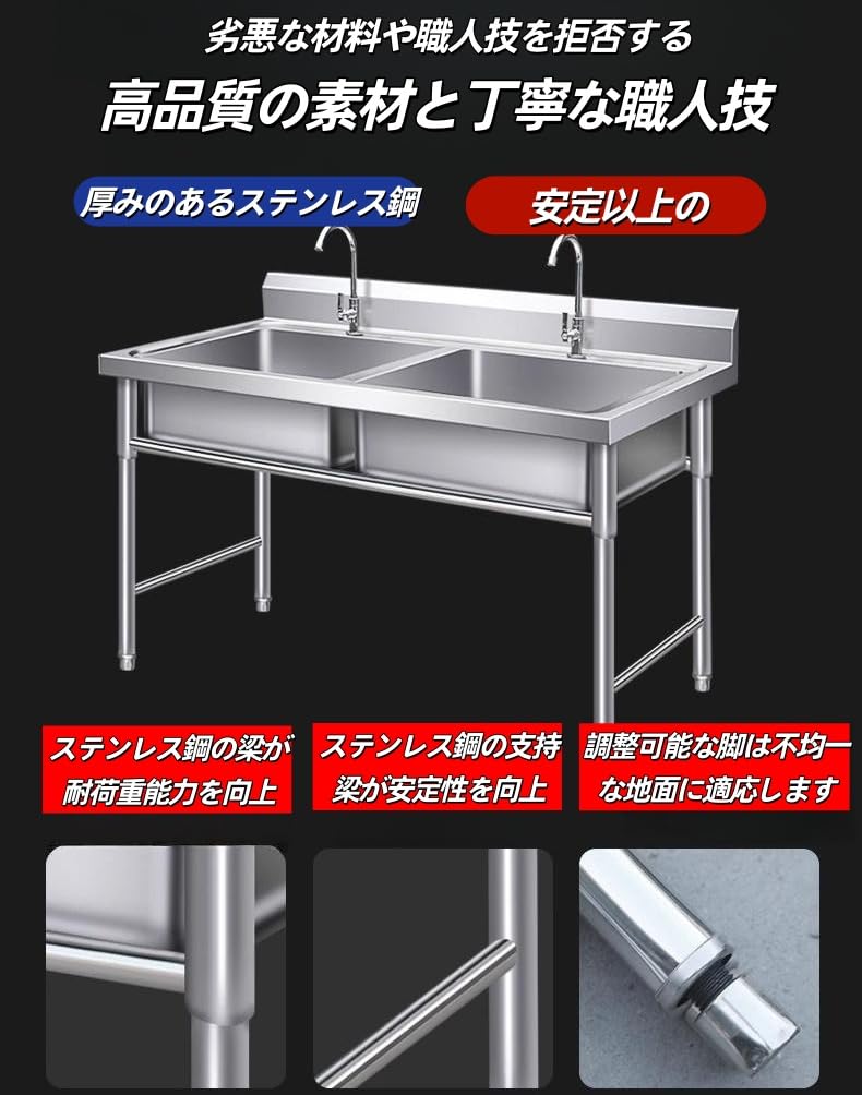 Amazon.co.jp: Go-pe-ri システムキッチン流し台 単槽 zシンク 解凍池