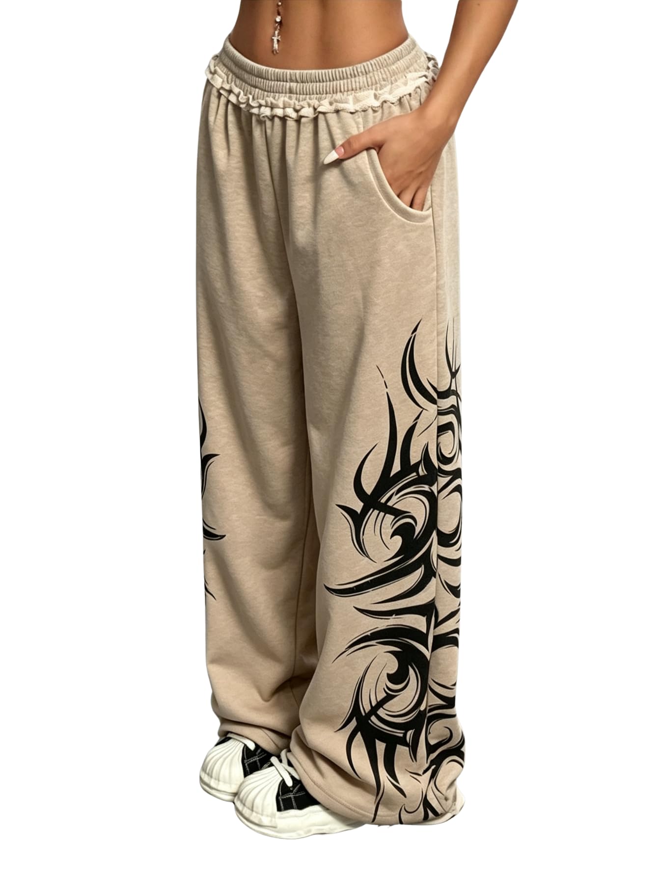Amazon.com: SOLY HUX Women's Y2k Wide Leg Sweatpants Baggy Sweats