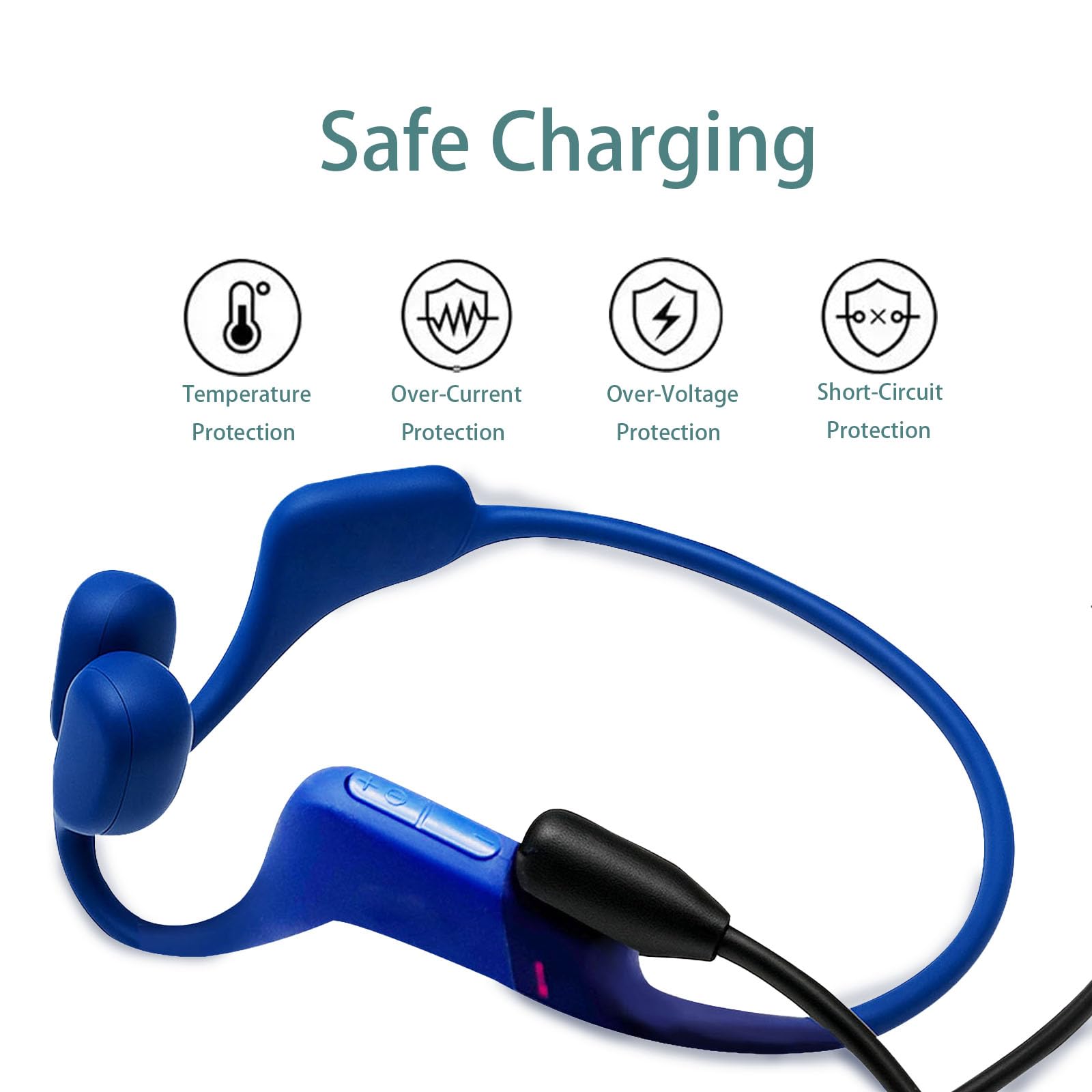Confezione da 2 cavi di ricarica compatibili con cuffie Shokz a conduzione ossea, adattatori magnetici di ricambio per Aftershokz Aeropex AS800, Shokz OpenRun Pro, OpenRun, OpenRun Mini e OpenComm