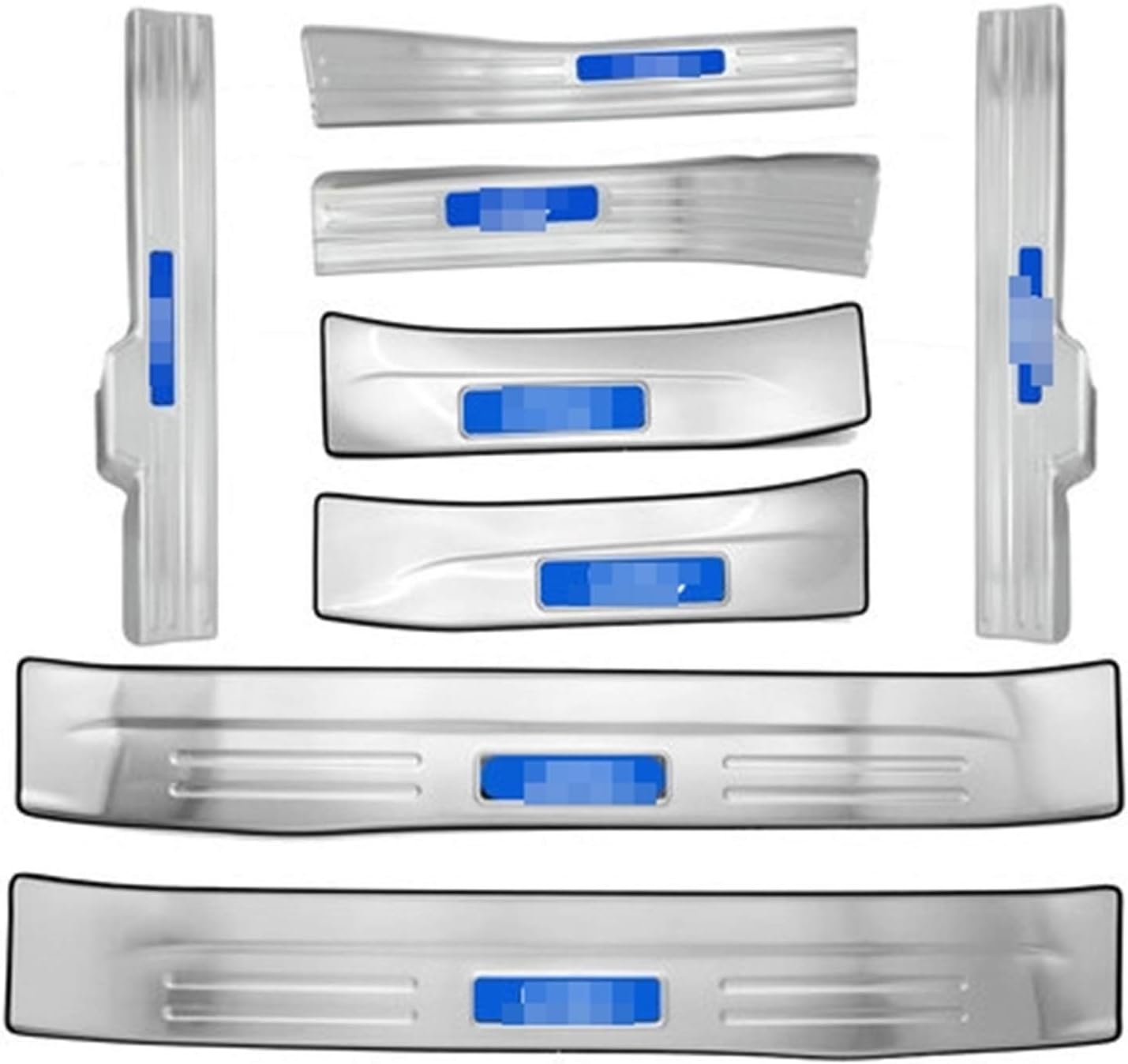 スカッフプレート ためにシュコダカミク1019リアバンパーのドアシルプレートの内側と外側の車のドアカバー車のスタイリング サイドステップガード 値引き