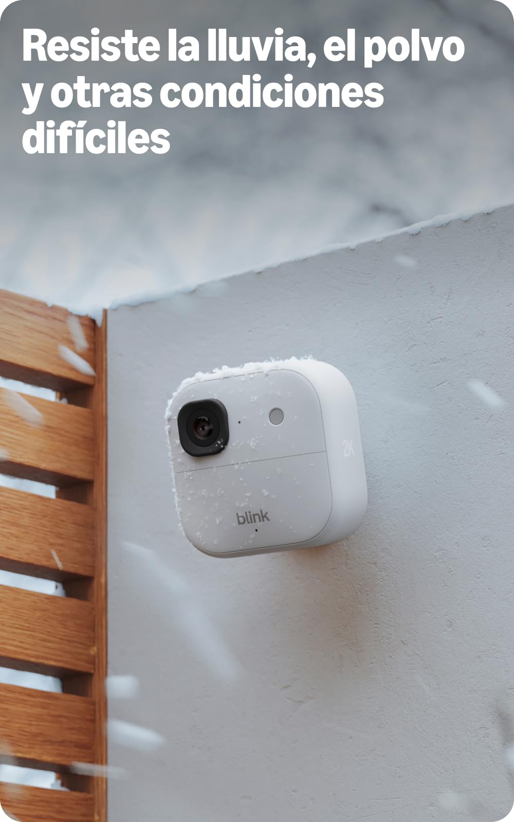 Cámara exterior 2K+ Blink (última generación) — cámara de seguridad inteligente inalámbrica, resolución de vídeo 2K, módulo de sincronización básico Incluido: sistema de 1 cámara, Blanco — view 6