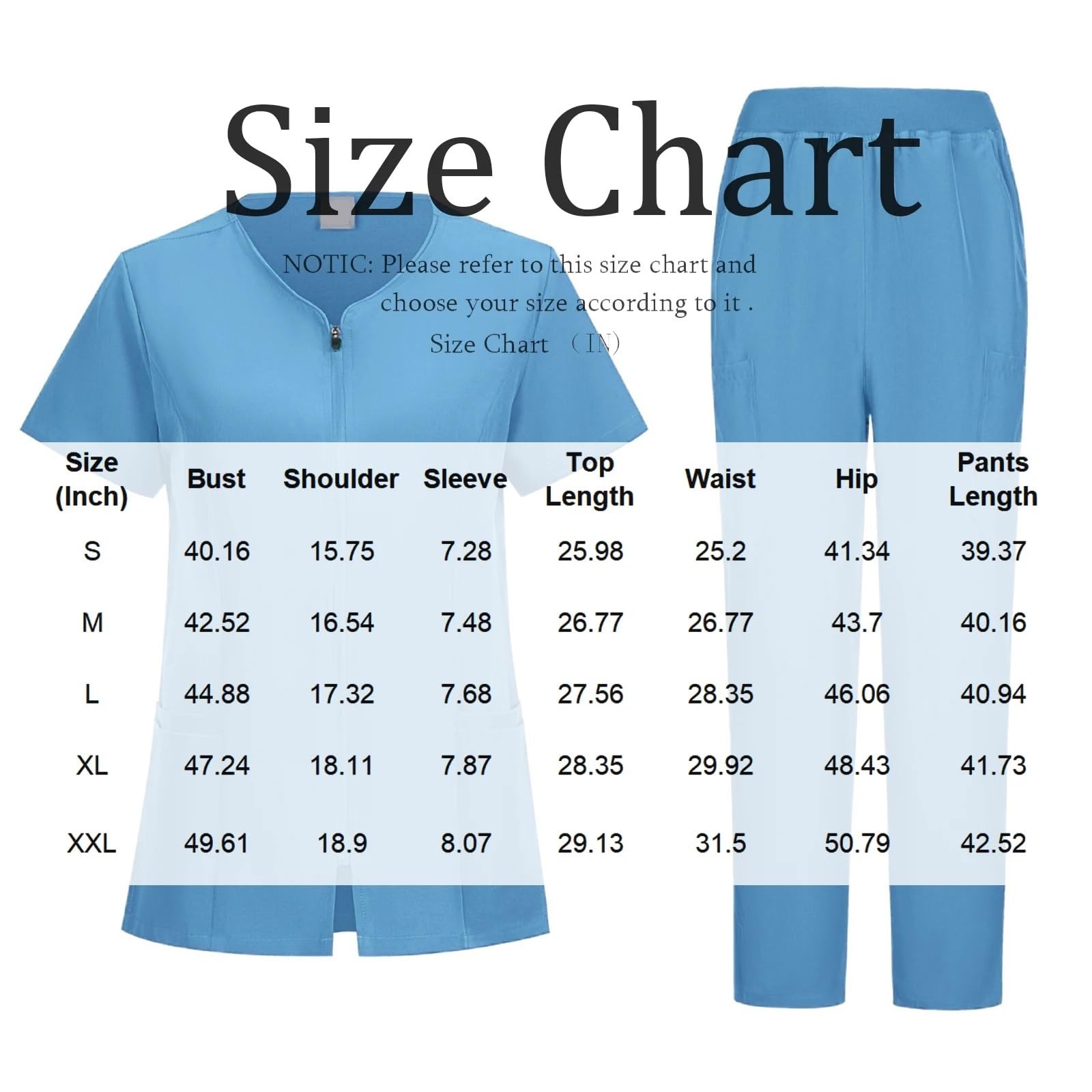 Kasacks Damen Pflege Damen-Krankenschwester-Bekleidungsset, einfarbig, kurze Ärmel, lange Hosen, mehrere Taschen, medizinische Uniform, Arbeitskleidung for das Gesundheitswesen