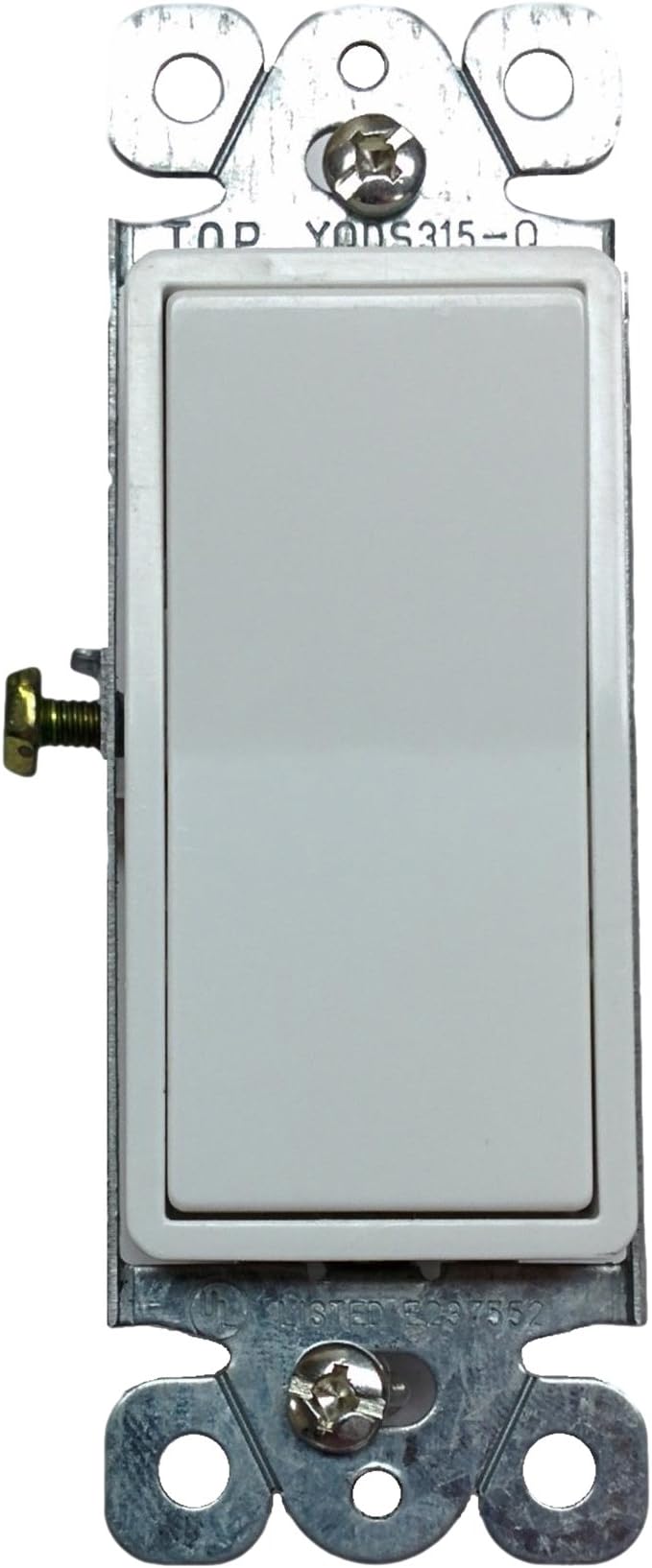 PEP-DEC SW-3W-15A-120/277-WH Decorator Wall Rocker 3-Way Quit Switch, White, 10-Pack