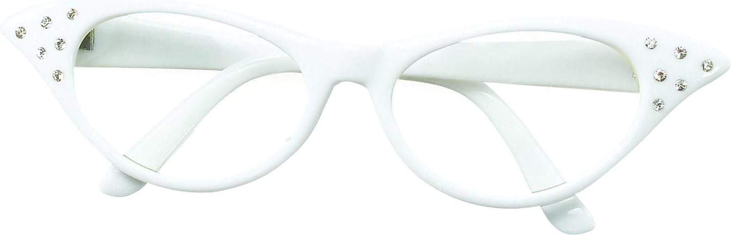 Glasses. 50s Female Style Pink Accessory Fancy Dress