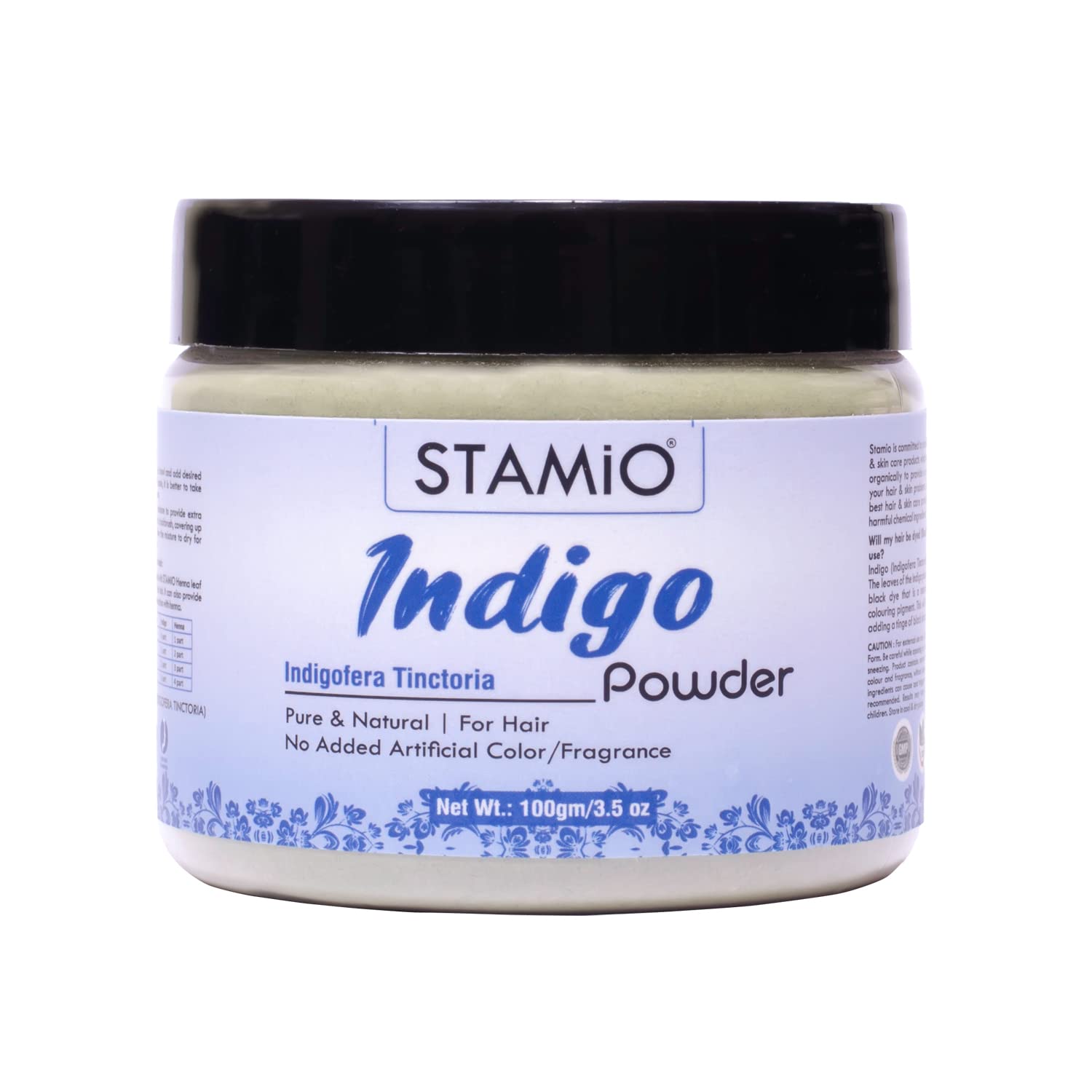 STAMIO Indigo Leaves Powder 100 gm Natural Hair Colorant for Black/Brown Hair | Triple-Sifted & Microfine | Avuri Akulu Leaf/Indigofera Tinctoria | In Jar 3.53 oz-picture-10