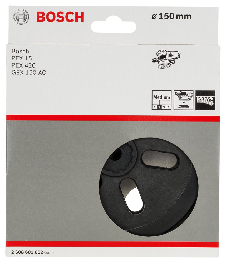 Bosch Professional Talerz na rzep do szlifierki mimośrodowej 150mm Twardość: średnia (Akcesoria do szlifierki mimośrodowej)