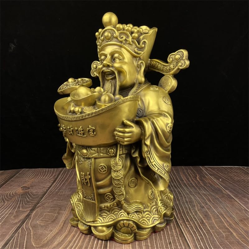Posąg Buddy do wnętrz Statua Boga Dekoracja Rzemiosło Mosiądz Bóg Bogactwa Ozdoby Dom Wnętrze Sklep Buddyjski Świątynia Rzeźba Medytująca Statua Buddy Rzeźba