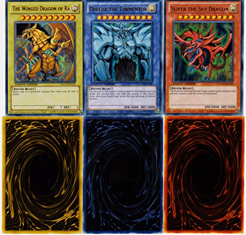 Yu-Gi-Oh Yugi's Legendary Decks Single Card Ultra Rare Yugi's God Card Set YGLD-ENG01, YGLD-ENG02 & YGLD-ENG03 [Slifer, Obelisk & Ra] by Yu-Gi-Oh!