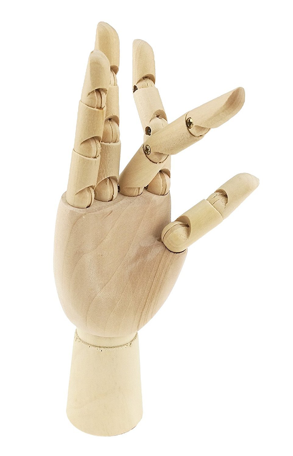 Mano in legno snodabile destra per artisti, schizzi, lezioni d'arte, espositore gioielli