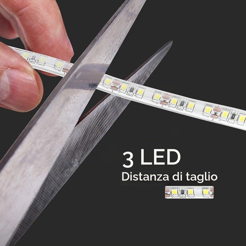 V-TAC Striscia LED SMD3528 7,2W/m 5m 120 LED/m 12V 4000K IP65