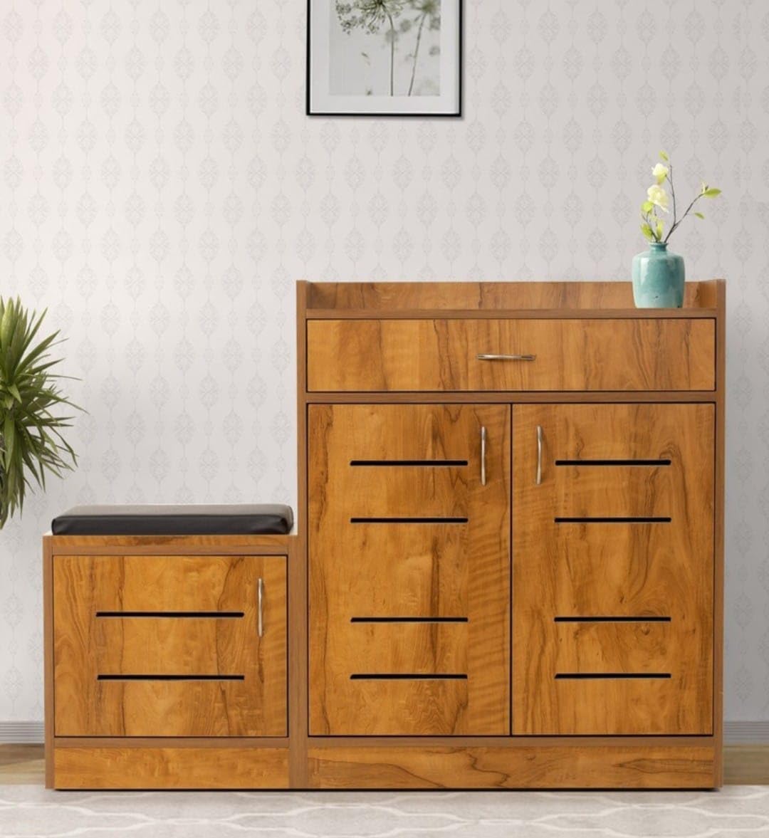 EXOTIC FURNINTERIO L-Sahpe Shoe Cabinet Made with Engineered Wood (B0D8YY4VR2) Amazon Price History, Amazon Price Tracker