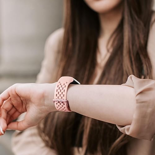 Miniatura 6 de Maledan Compatible con Fitbit Charge 5Fitbit Charge 6 bandas para mujeres y hombres, correa deportiva transpirable suave impermeable de repuesto