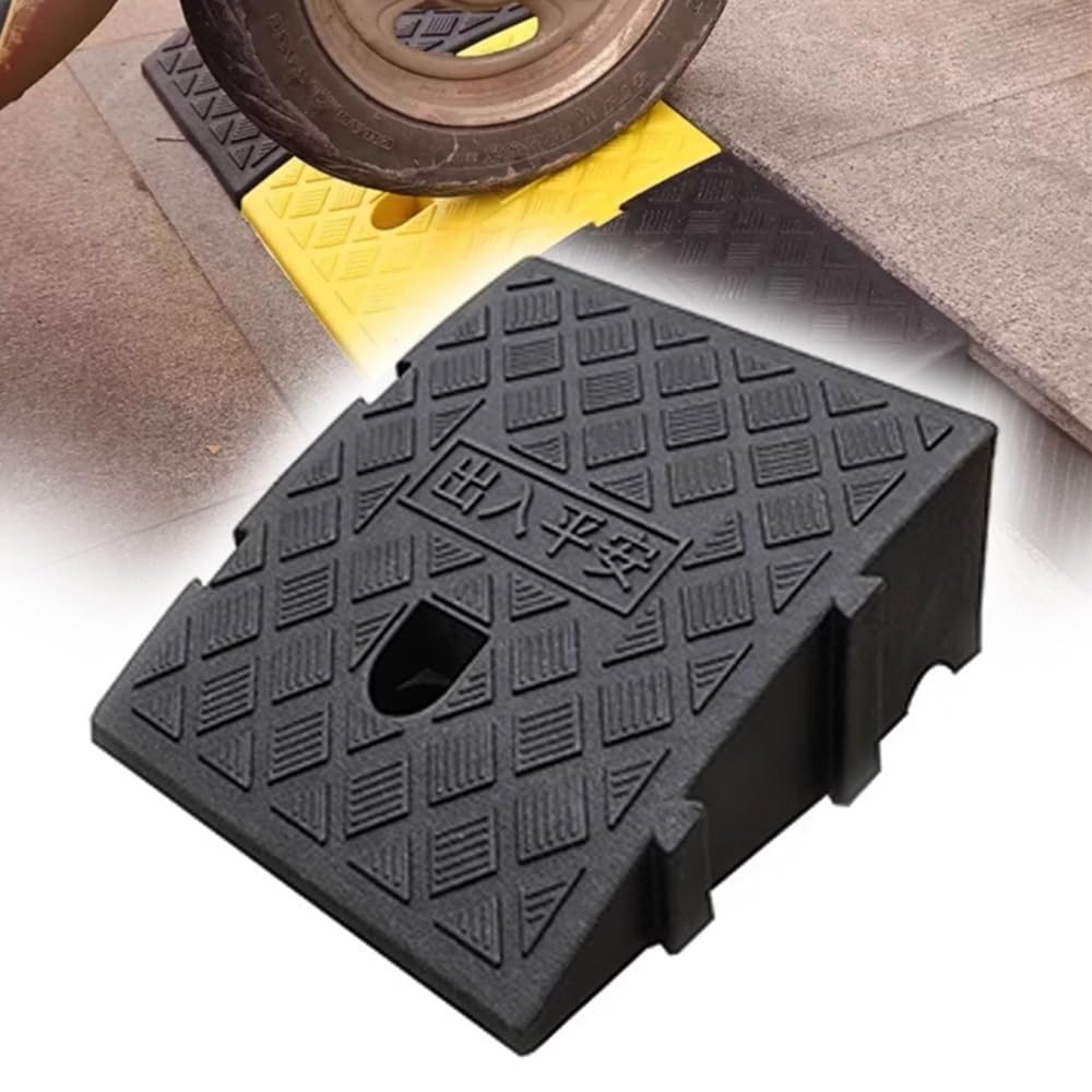 Rampe Bordure De Trottoir, Rampes De Seuil En Plastique, Rampes De Trottoir Haut 7-19cm, Rampes Accès Robuste Pour Allées Voitures Camions Moto Scooter(B,25 * 40 * 16cm(9.8 * 15.7 * 6.3in))