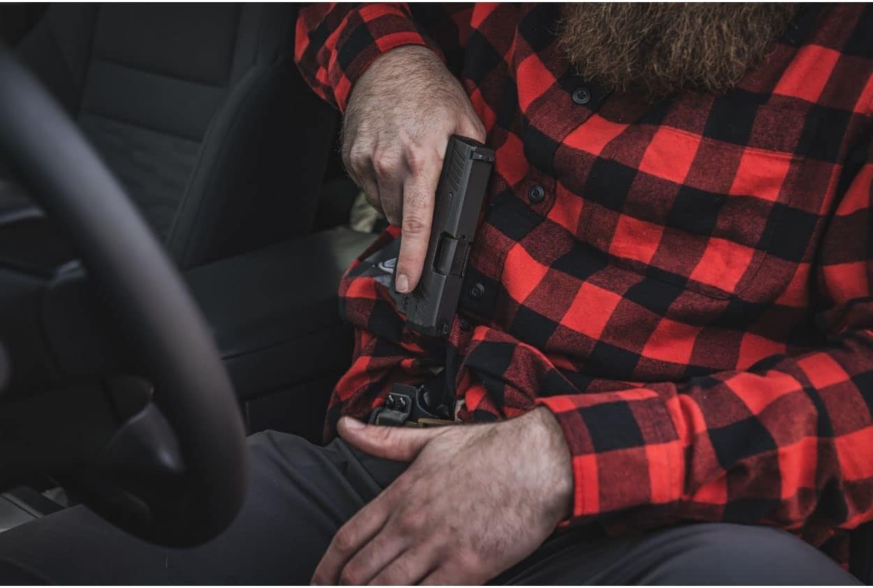 Viridian Kydex Holster, Concealed Carry, Inside Waistband, Right and Left Handed with Instant-ON, Compatible with Viridian Lights & Lasers