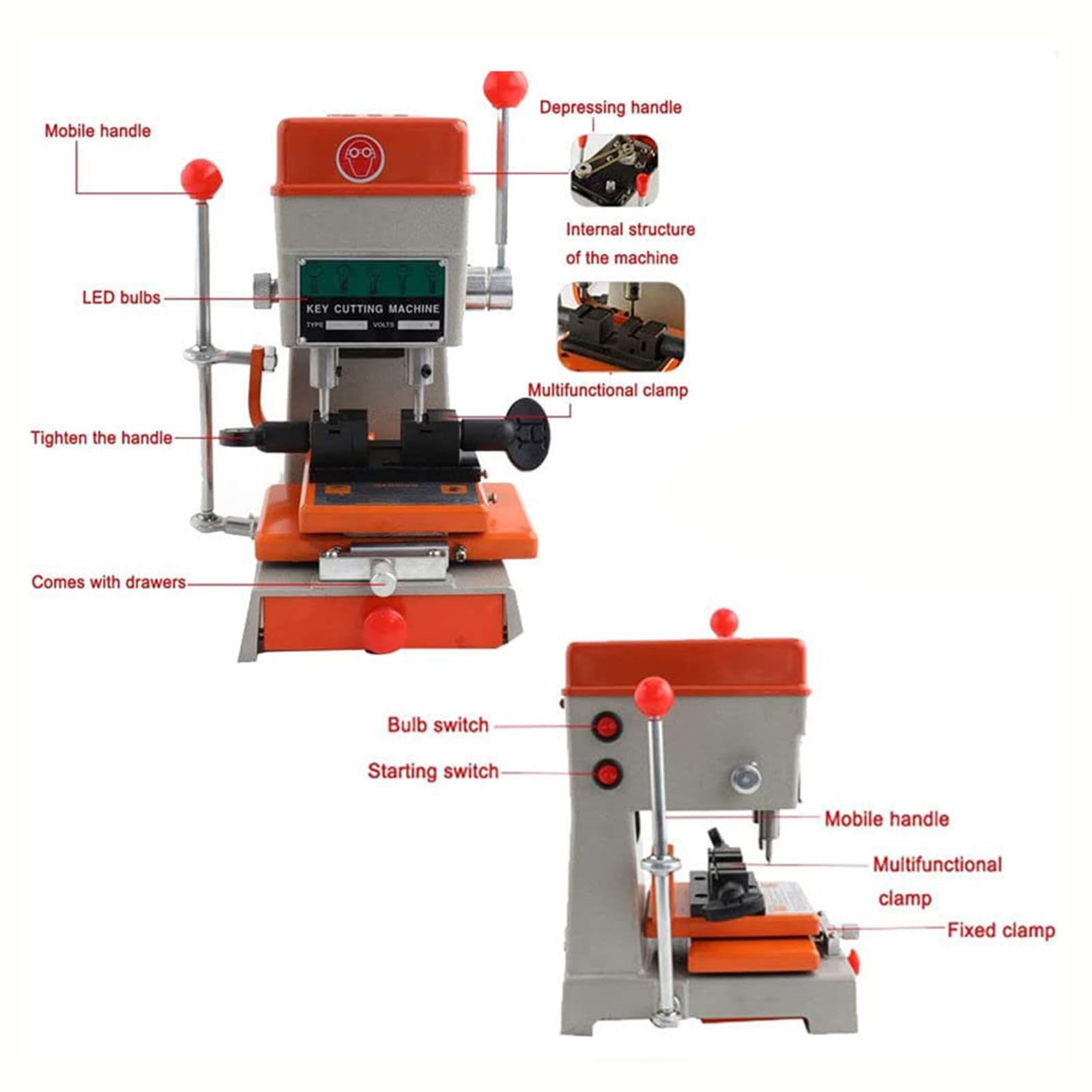 SchlüSselkopiermaschine,Vertikale SchlüSselmaschine,Automatische SchlüSselkopiermaschine Zur Herstellung Von SchlüSseln,SchlüSselkopierwerkzeuge,Schlosserwerkzeuge SchubladenschlöSser