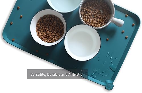 Miniatura 279 de Hoki Found - Bandeja de silicona para comida de mascotas , tapete mantel individual antideslizante para mascotas, tapete impermeable de alimentación