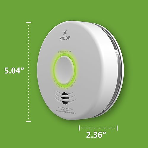 Miniatura 13 de Kidde Detector inteligente de humo y monóxido de carbono y monitor de calidad del aire interior, WiFi, dispositivo compatible con Alexa, cableado