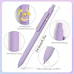 UIXJODO Stylos colorés, 6 Stylos colorés Pcs stylos d'écriture fin point lisse, 0.5mm Stylos de gel d'encre colorés pour la prise de notes de journal, fournitures scolaires Cadeaux pour les femmes (6 Vibrant d'or Pcs)