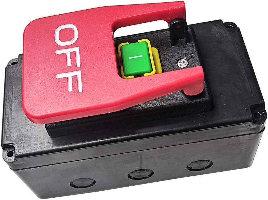 GURSAC Pushbutton Switch Box External Rectangular Mounting Box for Woodworking Machine Switches HY56 KJD17B-16, Black