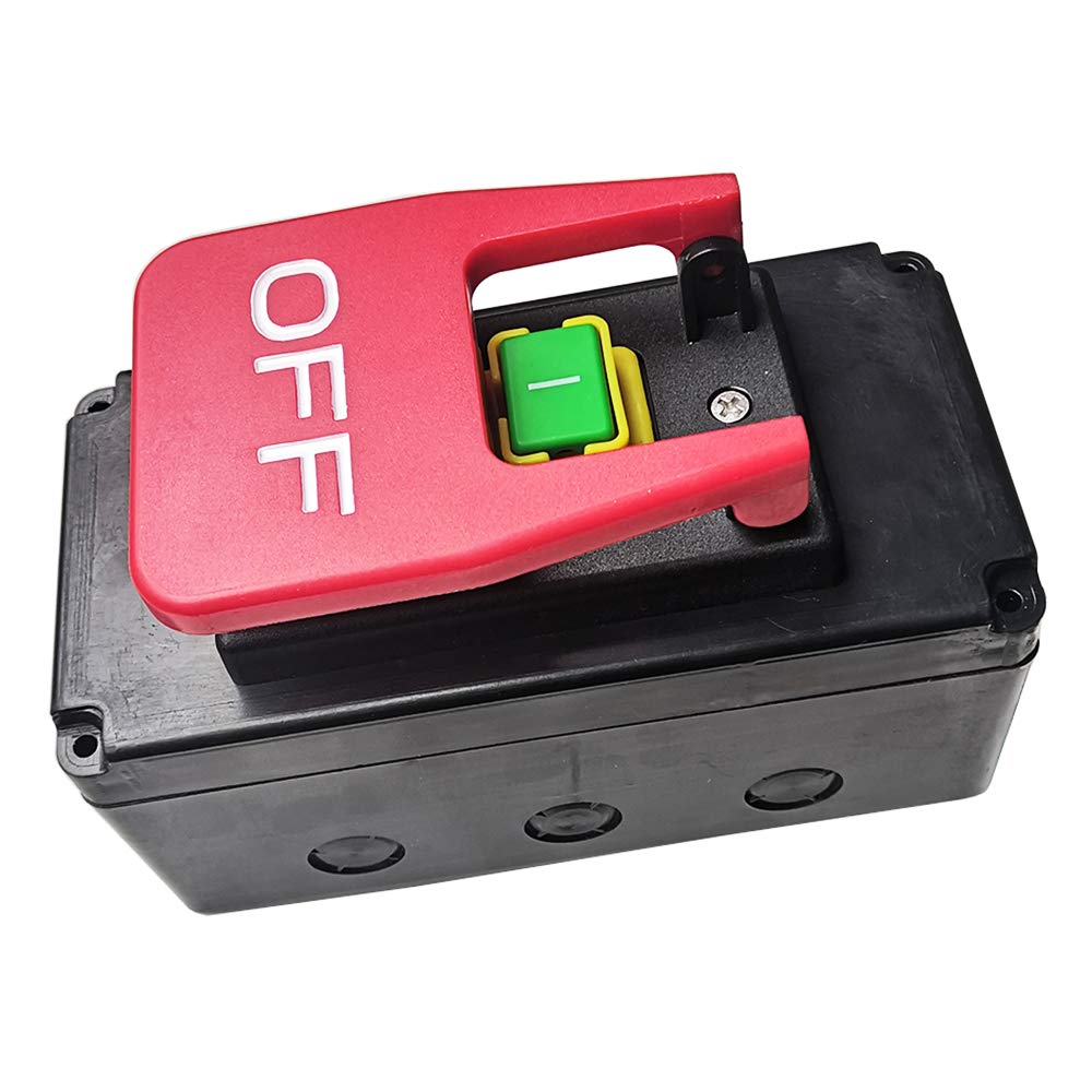 Pushbutton Switch Box External Rectangular Mounting Box for Woodworking Machine Switches KEDU HY56 KJD17B-16, Black
