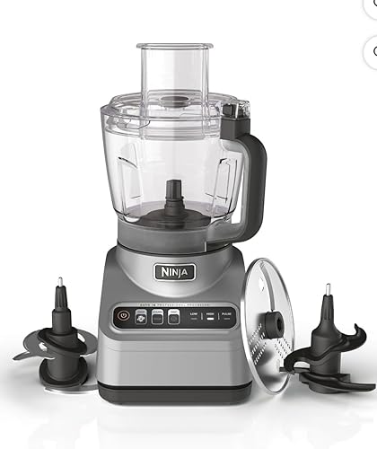 Ninja Procesador de alimentos profesional, motor de 850 W, capacidad de 9 tazas, 3 programas preestablecidos de iQ automático, potente batidora de