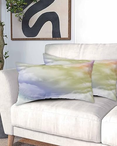Miniatura 2 de Fundas de almohada abstractas de nubes degradadas tamaño King, fundas de almohada suaves decorativas para sofá y sillón, funda de cojín lumbar con