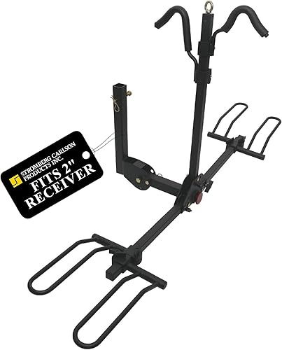 Vista 7 de Stromberg Carlson BC-202BA - Soporte plegable para 2 bicicletas estilo plataforma con adaptador de enganche para enganche de 2 pulgadas