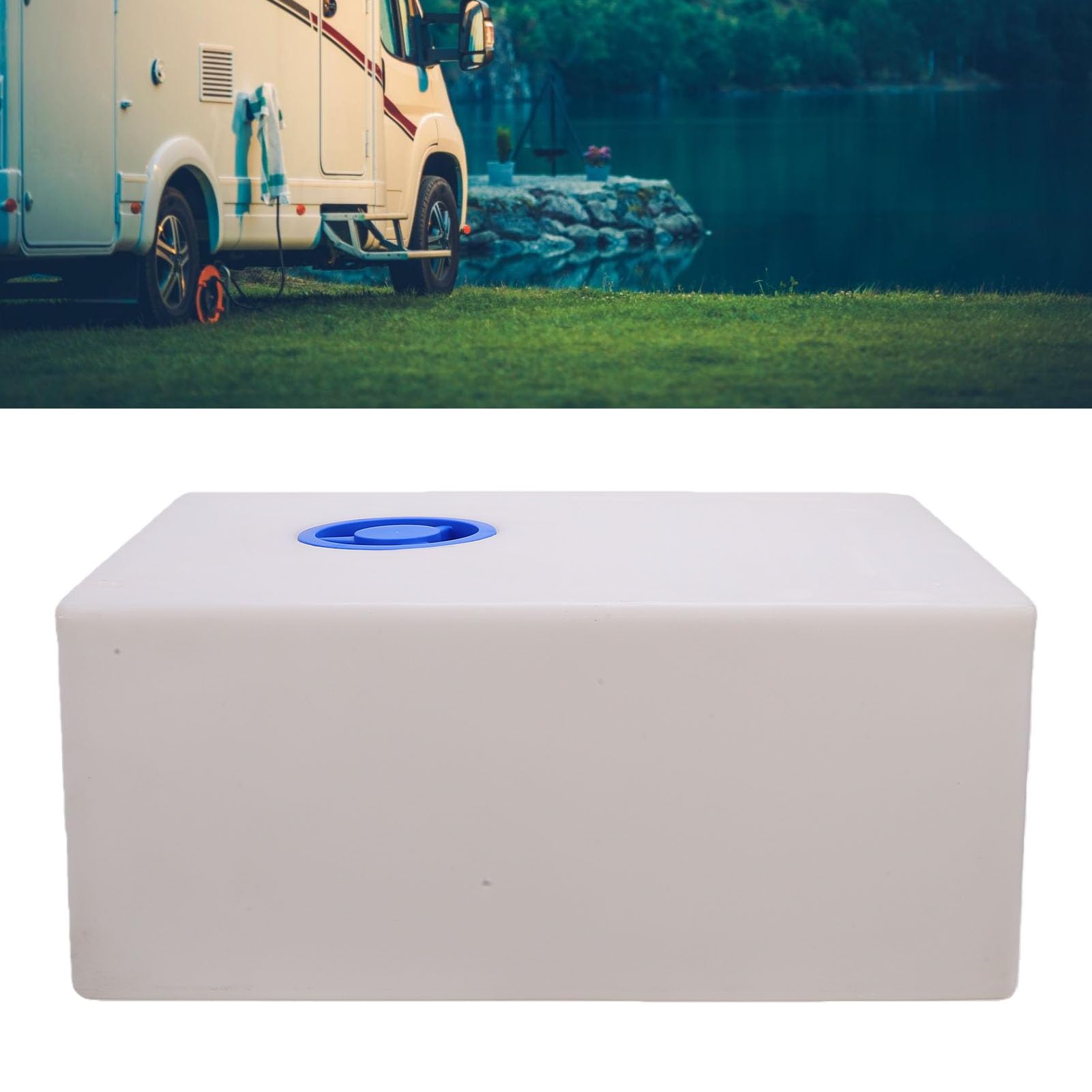 Lebensmittelechter LLDPE 33 Gallonen RV-Wassertank, Keine Schweißnähte, Versiegeltes Design mit Individuellen Öffnungen für Wohnmobile, Anhänger, Wohnmobile, Boote