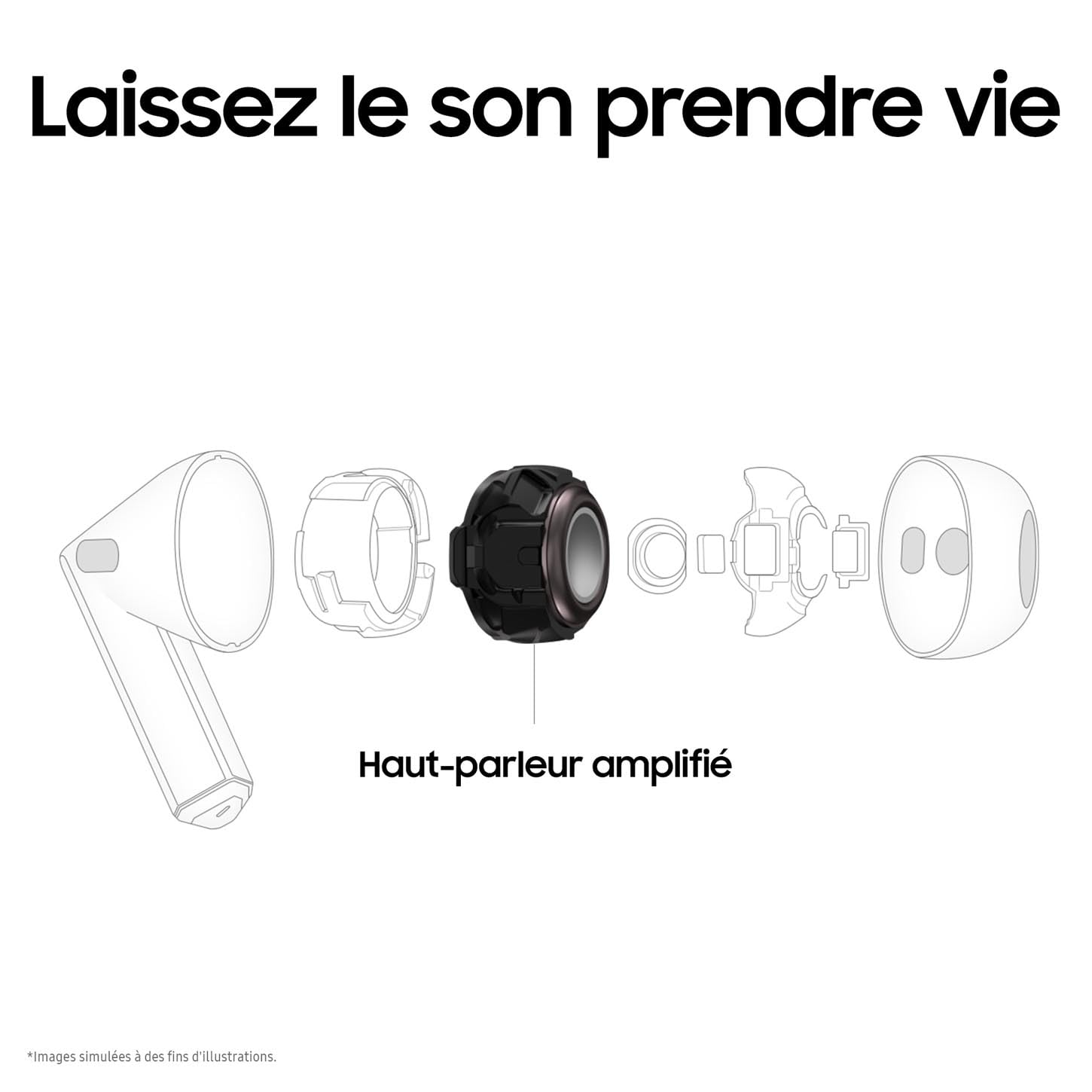 Samsung Galaxy Buds3, Écouteurs sans Fil, Réduction Active de Bruit, Bluetooth, Blanc, Audio 360, Galaxy AI, Chargeur Secteur Inclus, (Version FR) [Exclusivité Amazon]