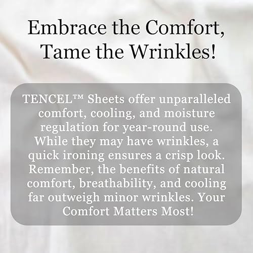 Miniatura 3 de Juego de sábanas de eucalipto tamaño California King, juego de sábanas de 4 piezas de tejido de percal liso, sábanas con bolsillo profundo (se