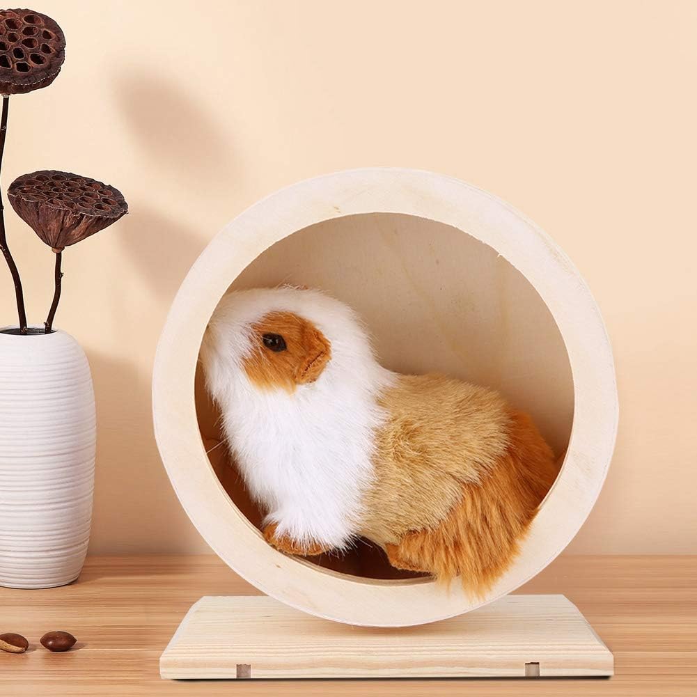 Hamster Small Pets Wooden House Funny Wheel Running Rest Nest Playing Exercise Toy Cage Accessory(S)