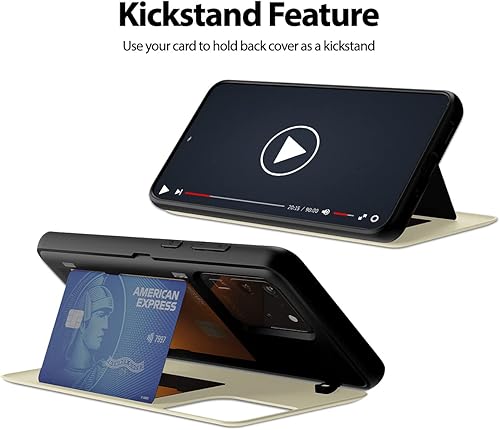 Miniatura 206 de GOOSPERY Parachoques magnético para puerta compatible con Galaxy S23, tarjetero tipo cartera, cierre automático, protección de doble capa resistente