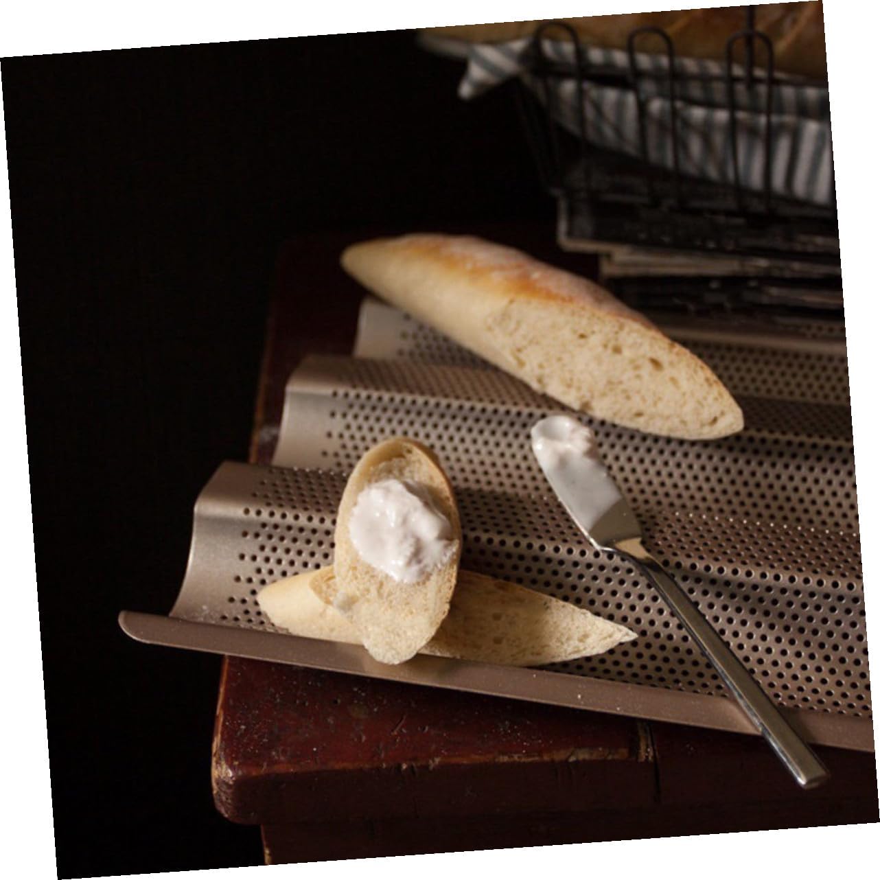 Zerodeko 1Pc Nonstick French Bread Baking Mold Small Pan for Homemade Italian French Bread Premium Bakeware for Baking Lovers