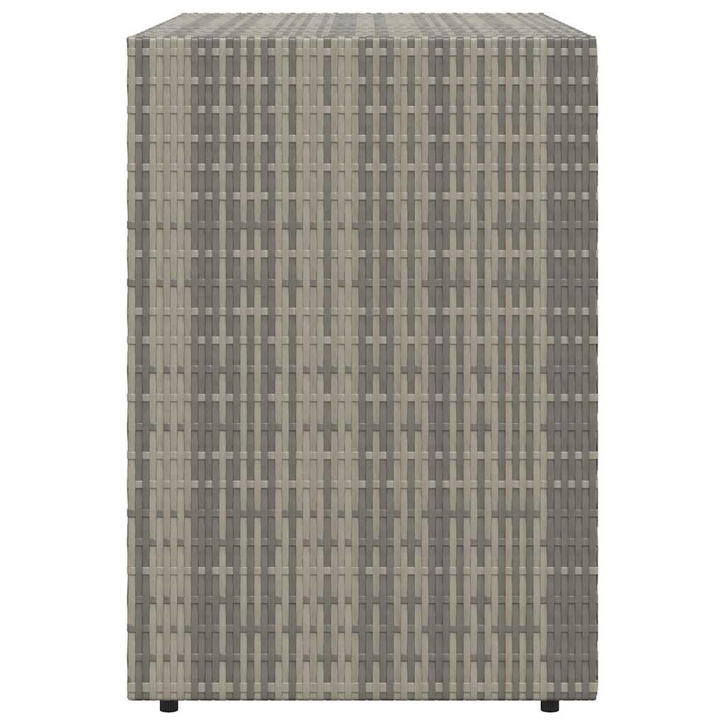 Armoire de rangement jardin Résine tressée Gris 100x55,5x80 cm