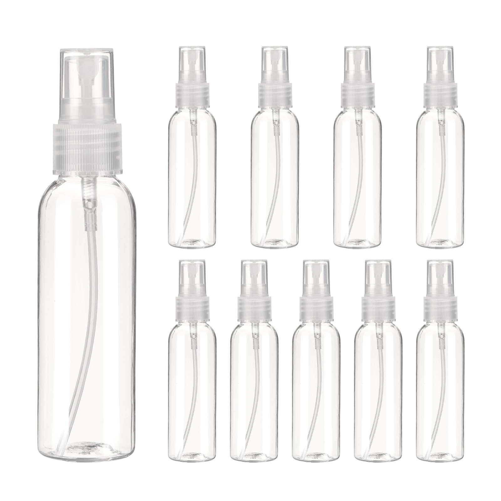 Flacon pulverisateur 60ml en plastique transparent rechargeables pour voyage et maison lot de 10