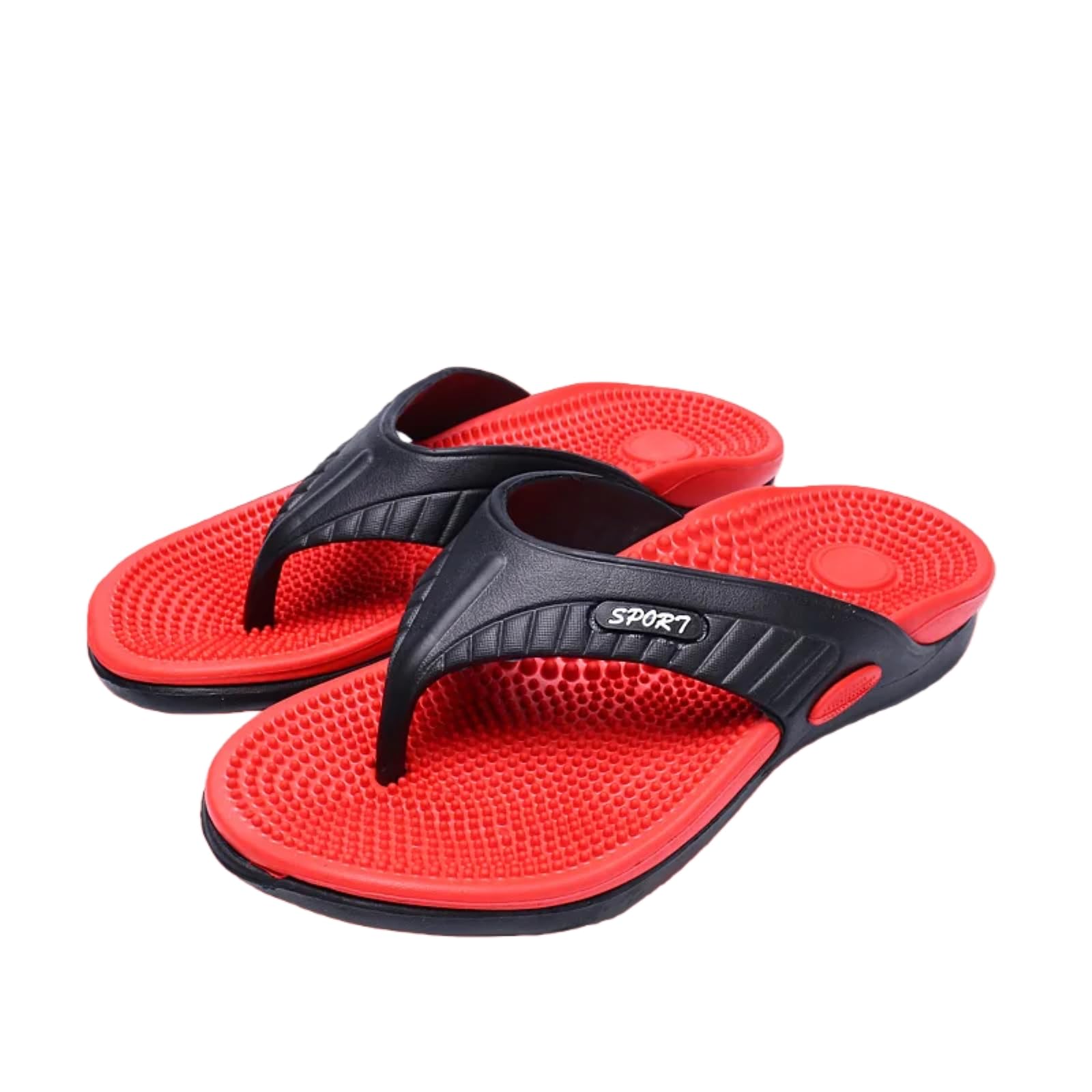 Tongs d'été mens massage en rouge taille 41 pour la maison