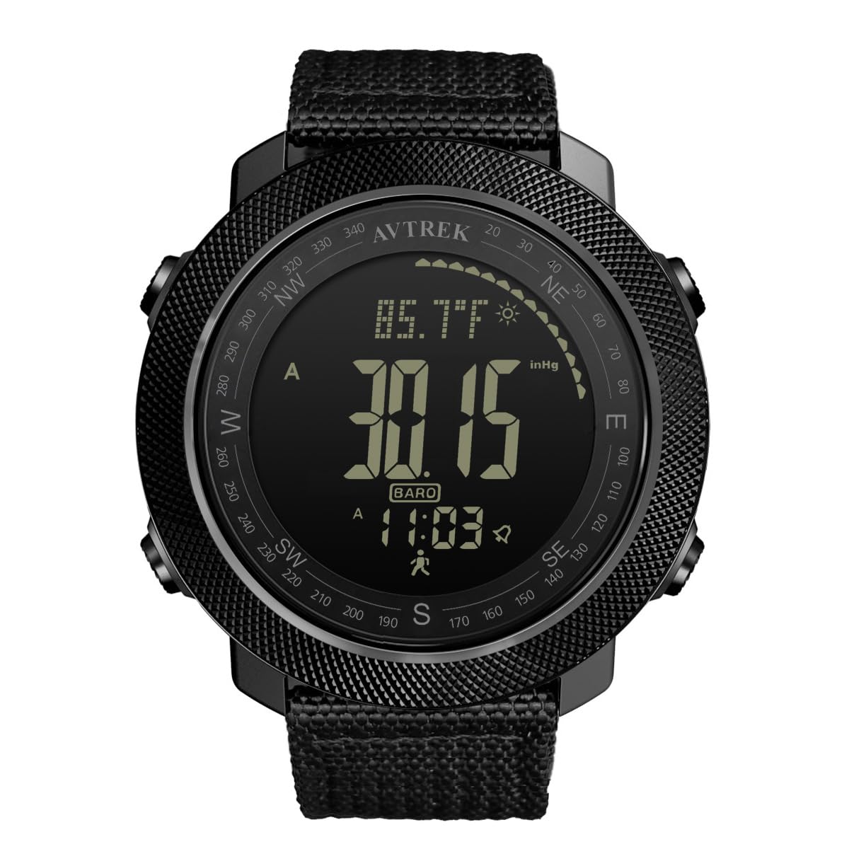 AVTREK Digitale Militär Uhr für Herren,mit Kompass Temperatur Schrittzähler | Sportuhr mit Hintergrundbeleuchtung Alarm,Taktische Überlebensuhren