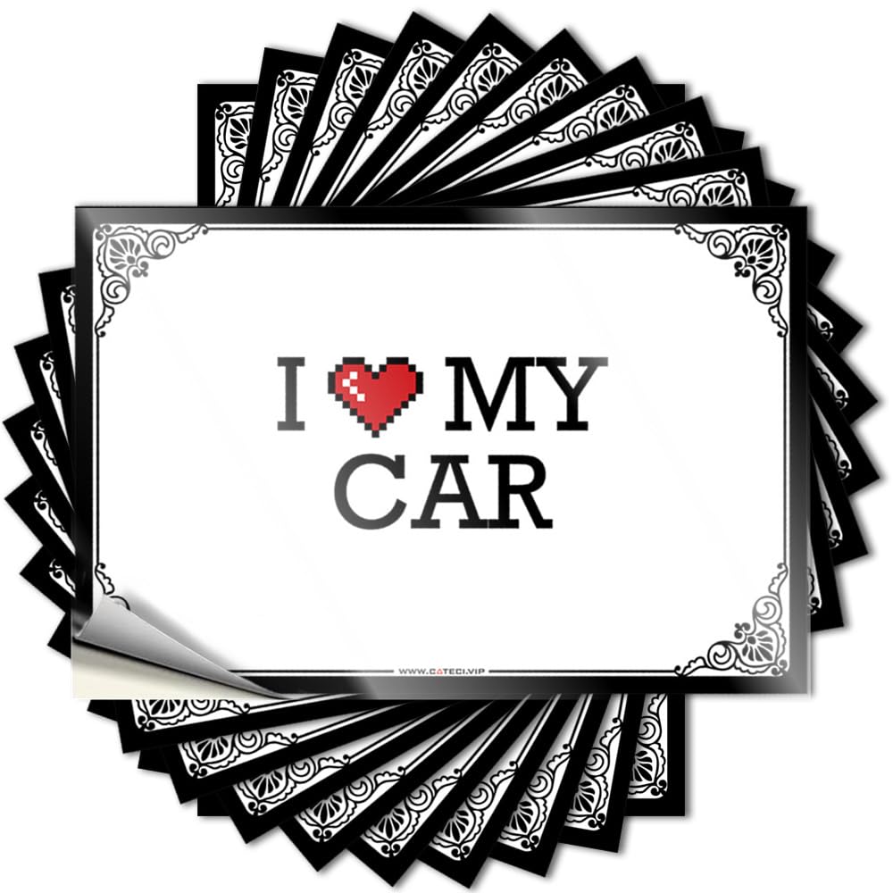 I Love My Car Tattoo Western | Western Bathroom Laptop Removable Decal Pack(6X9CM)