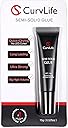 CurvLife Super Strong Nail Glue 15g for Press On Nails - Quick Drying, Semi Solid, Long Lasting, No UV Light Needed