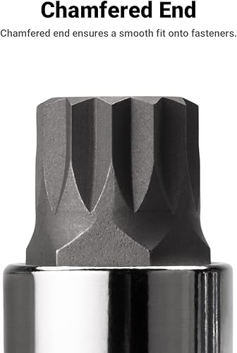 Miniatura 5 de Capri Tools - CP30036 30036 - Enchufe de punta cuadrada triple XZN de 0.472in con unidad de 12 pulgada