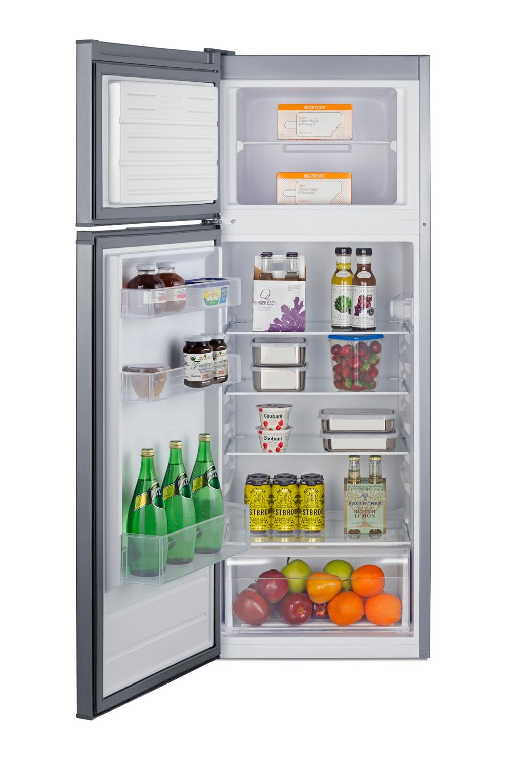 Summit 22" Refrigerator-Freezer, Top Mount, Full Size, ADA Compliant, Stainless Steel Look - Cp978pllhd (Left Handed Door Swing) on Fridge.com - View 4