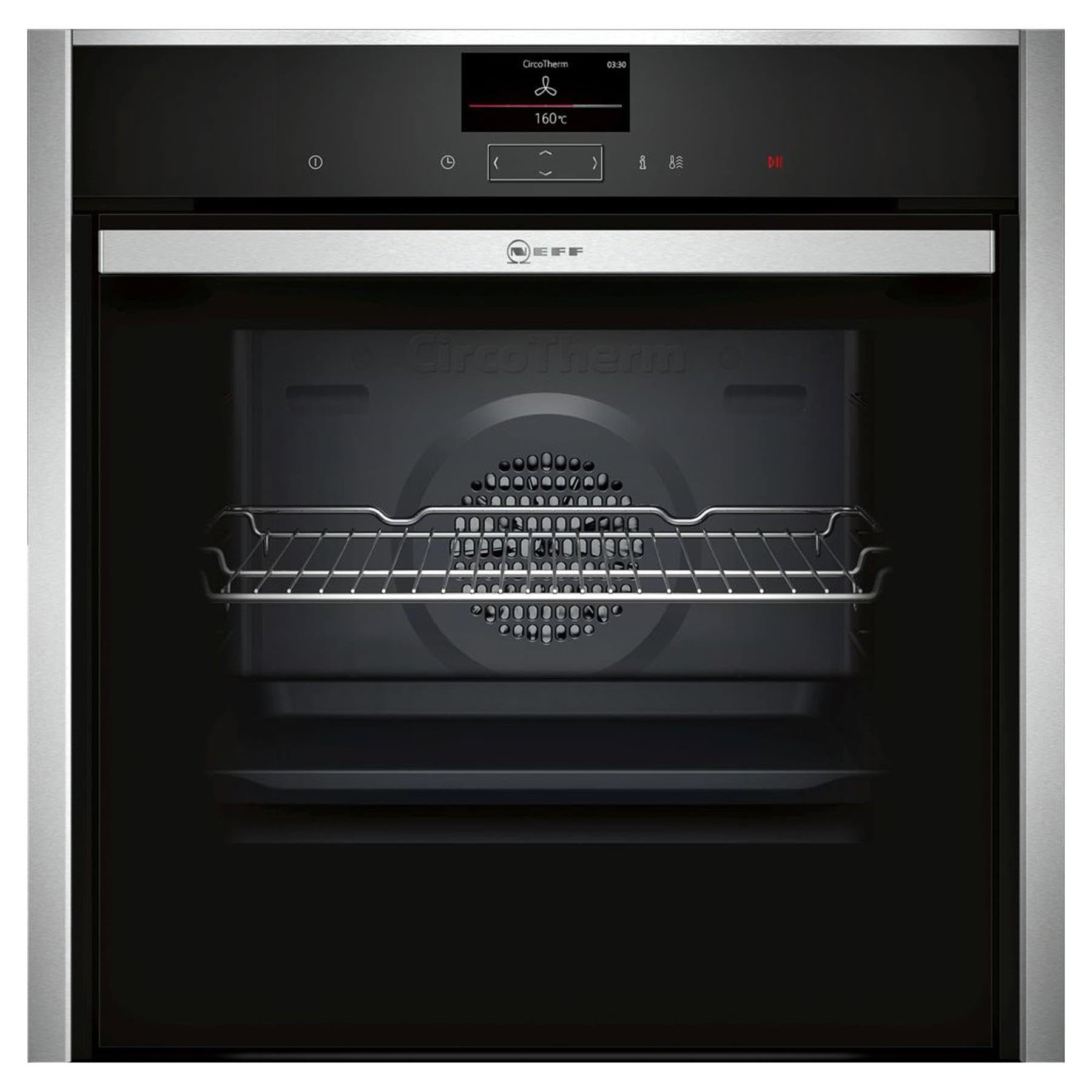 NEFF B54CR71N0B Built-In Electric Single Oven - 71L - Stainless Steel - Pyrolytic Cleaning