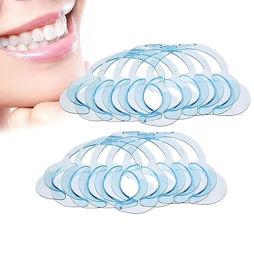 Miniatura 2 de 10 piezas (talla M), retractor de mejillas en forma de C, abridor bucal desechable para blanqueamiento dental de dientes, protector bucal o juego