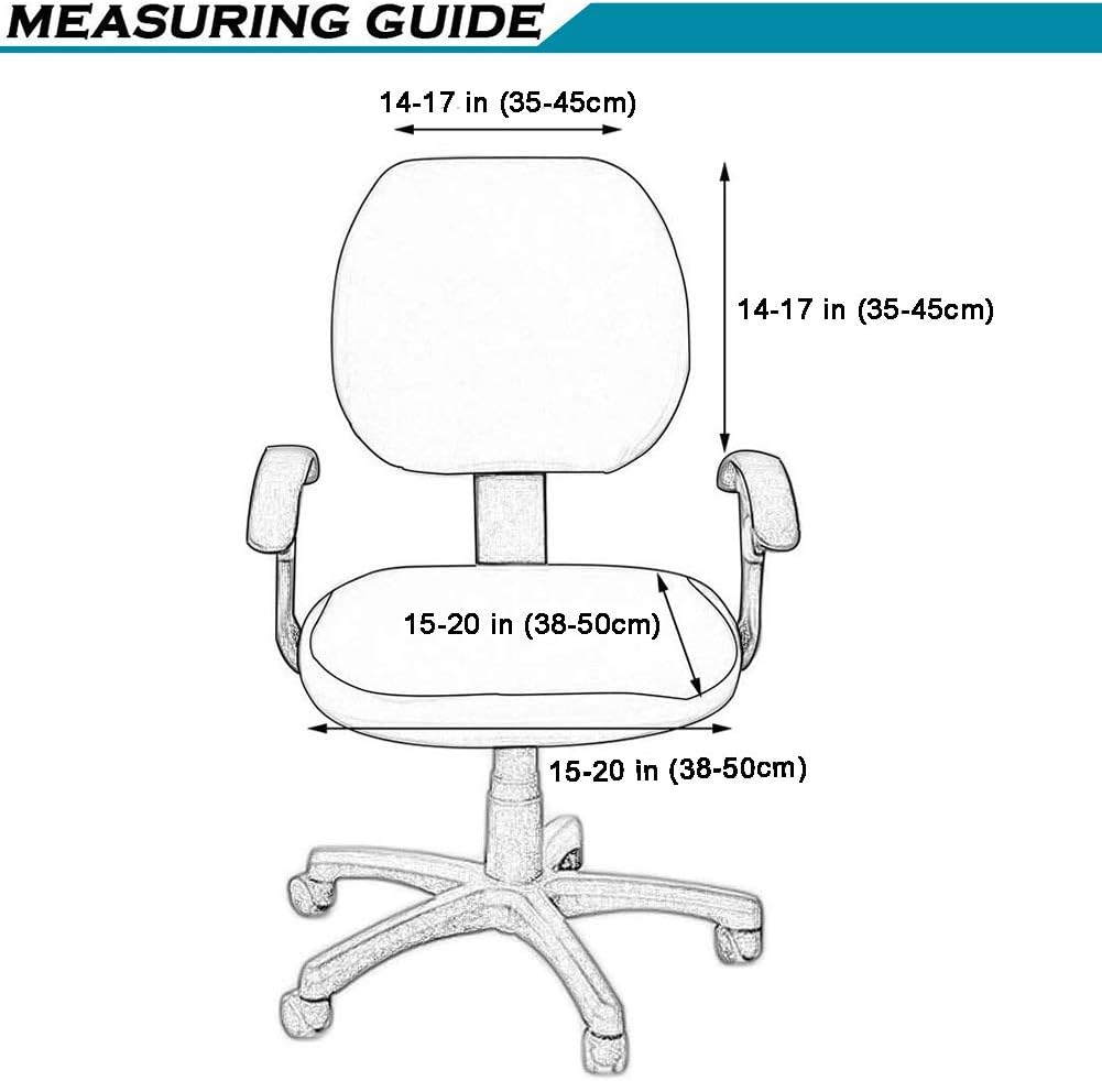 Exсluѕіvе Smiry Stretch Print Computer Office Chair Cover, Removable Washable Universal Desk Rotating Chair Slipcover, Black