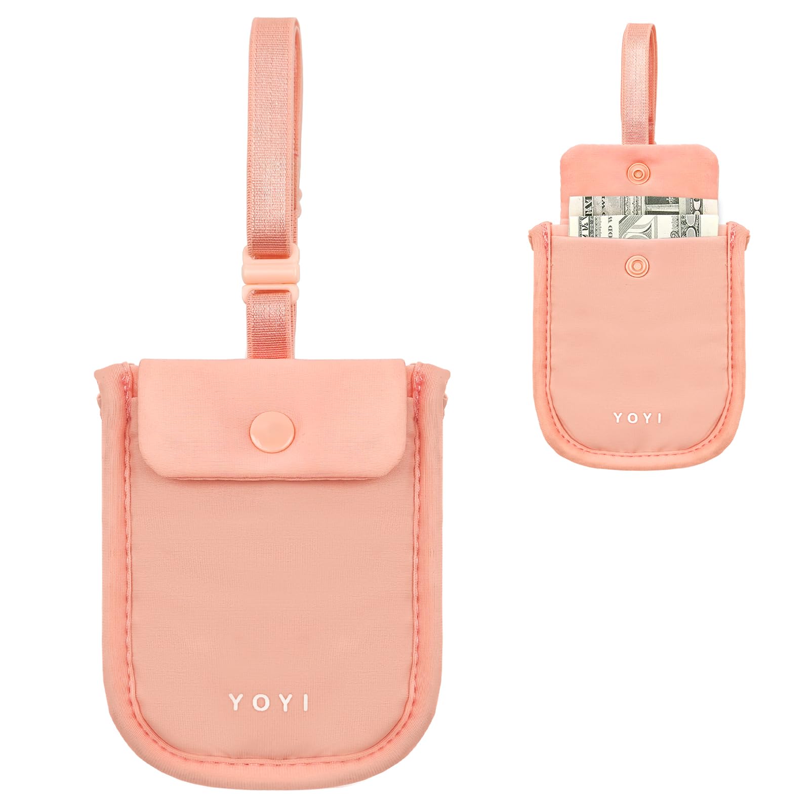 YOYI YOYI RFID Undercover Bra Wallet,Hidden Travel Pouch,Secret Stash Pocket - Credit Cards & Money & Valuables with Adjustable,Elastic Strap Suitable