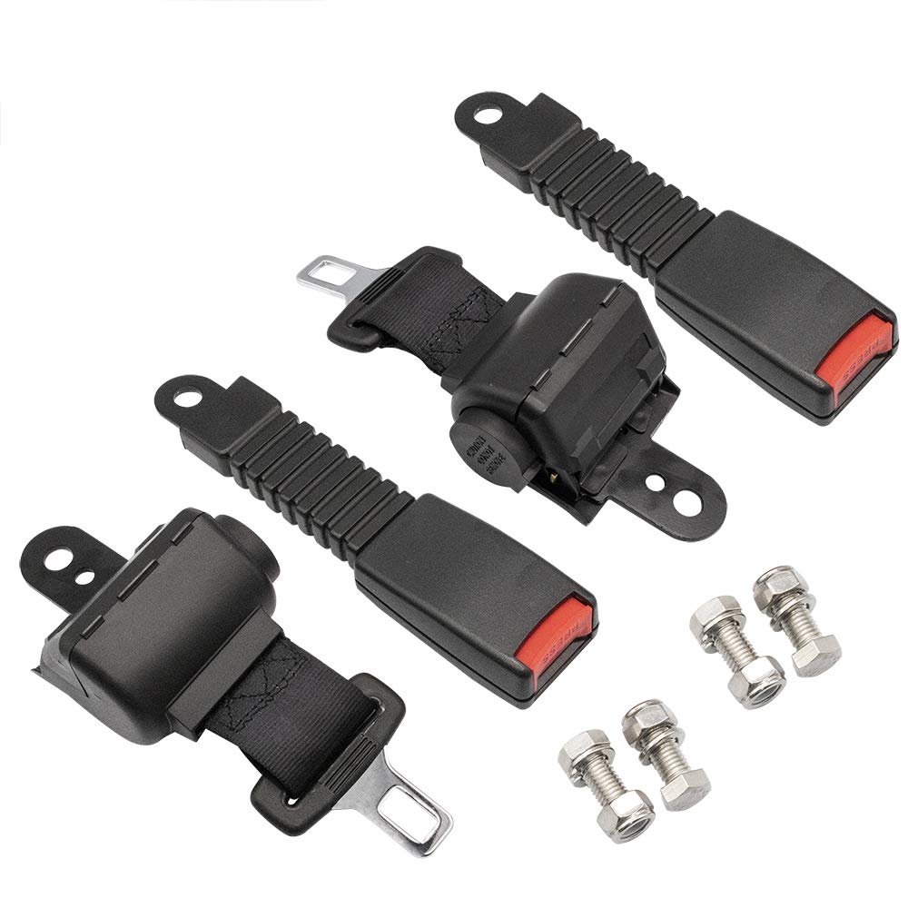 CLUBRALLY Golf Cart Seat Belts,Universal Retractable Belts Kit 42" Fits Club Car EZGO Yamaha 2 Set