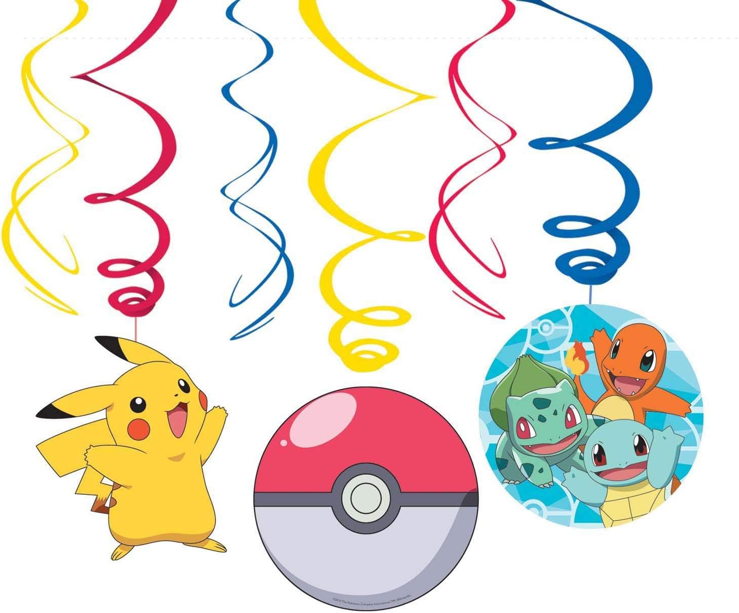 (PKT) Child Pokemon Swirl Decorations (6 pk)