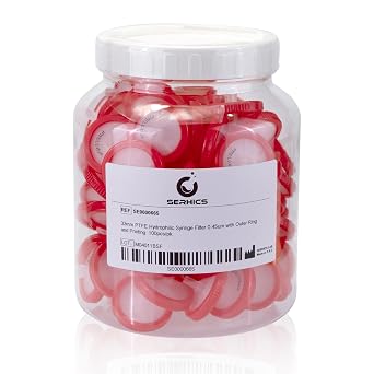 Syringe Filters Hydrophilic PTFE 33 mm 0.45 um,100pcs