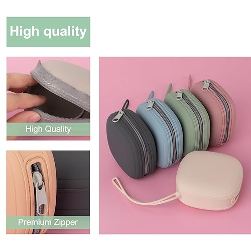 Miniatura 3 de Paquete de 2 fundas de silicona para chupón, funda portátil de silicona para bolsa de pañales, chupetes de bebé recién nacidos, bolsa de silicona