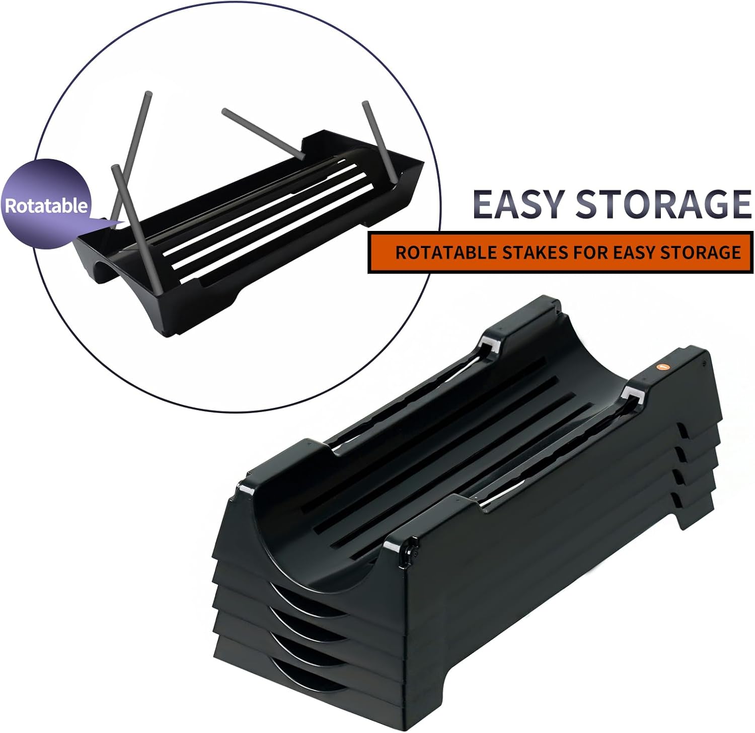 RV Sewer Hose Support,Sewer Hose Drain Support Kit,9 different heights Works Over Uneven Terrain For Increased Drainage,Adapts to a 10ft,15ft or 20ft Sewer Hose Kit,Black-10Ft